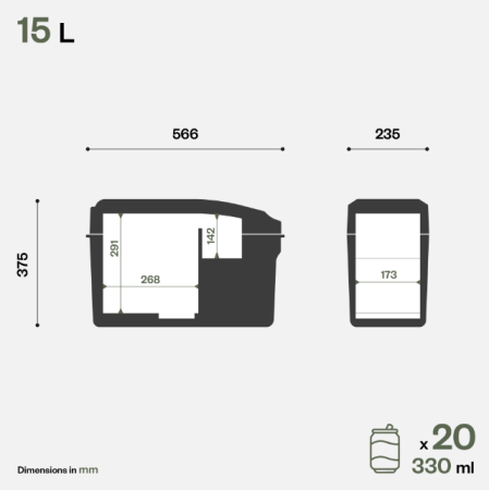 Автохолодтльник компрессорный Indel B Travel Box ITB15 12/24В
